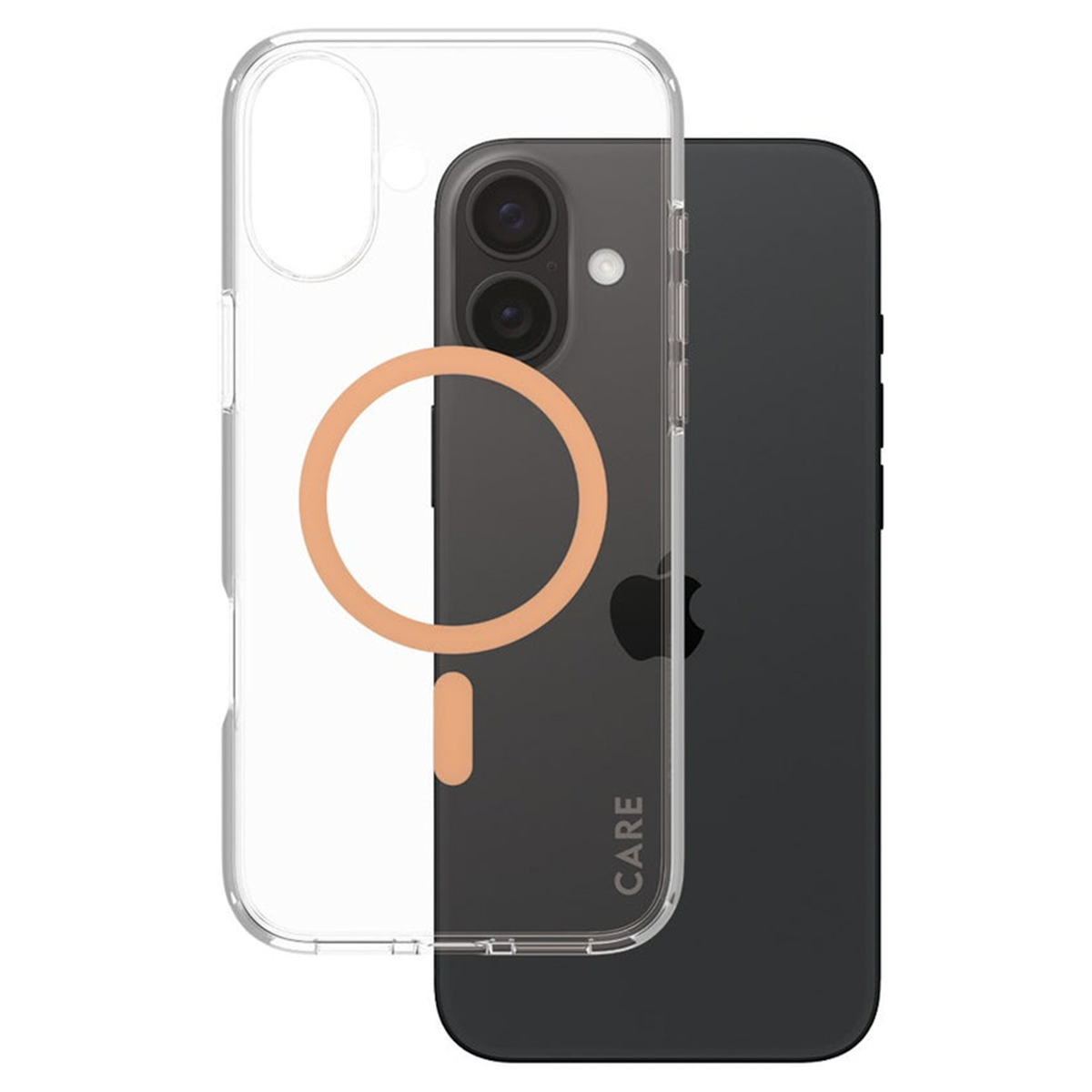 CARE by PanzerGlass Urban Combat Case MagSafe Apple iPhone 16 Plus – Transparant / Peach