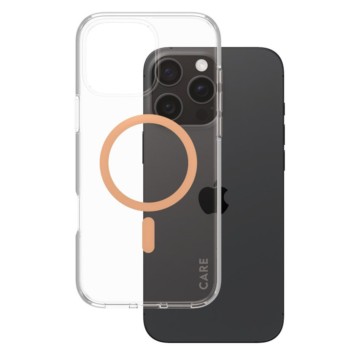 CARE by PanzerGlass Urban Combat Case MagSafe Apple iPhone 16 Pro Max – Transparant / Peach