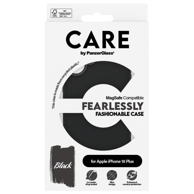CARE by PanzerGlass Fashion Backcover MagSafe Apple iPhone 16 Plus - Zwart - Afbeelding 2