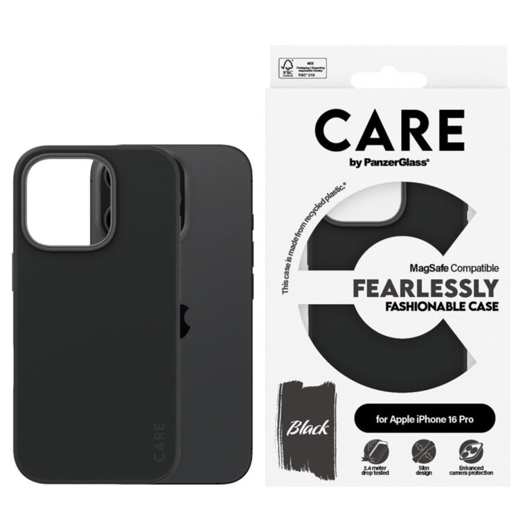 CARE by PanzerGlass Fashion Backcover MagSafe Apple iPhone 16 Pro - Zwart - Afbeelding 4