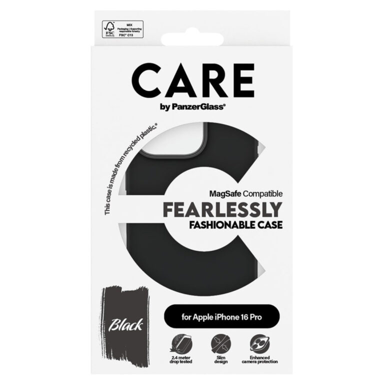 CARE by PanzerGlass Fashion Backcover MagSafe Apple iPhone 16 Pro - Zwart - Afbeelding 2