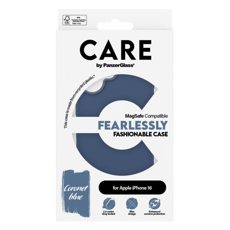 CARE by PanzerGlass Fashion Backcover MagSafe Apple iPhone 16 - Blauw - Afbeelding 2