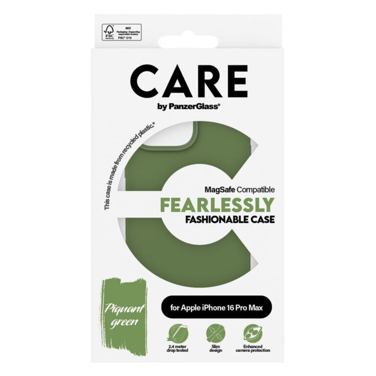 CARE by PanzerGlass Fashion Backcover MagSafe Apple iPhone 16 Pro Max - Groen - Afbeelding 2