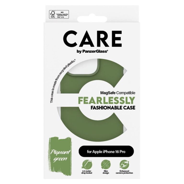 CARE by PanzerGlass Fashion Backcover MagSafe Apple iPhone 16 Pro - Groen - Afbeelding 2