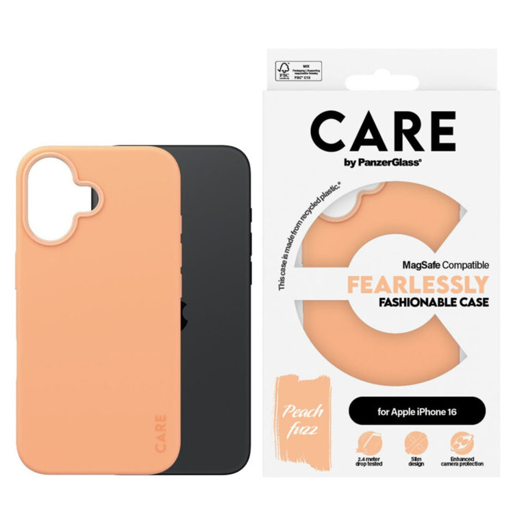 CARE by PanzerGlass Fashion Backcover MagSafe Apple iPhone 16 - Peachy - Afbeelding 4
