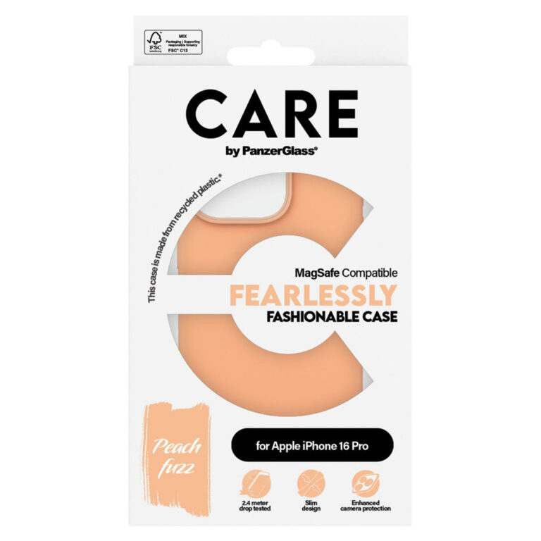 CARE by PanzerGlass Fashion Backcover MagSafe Apple iPhone 16 Pro - Peachy - Afbeelding 2