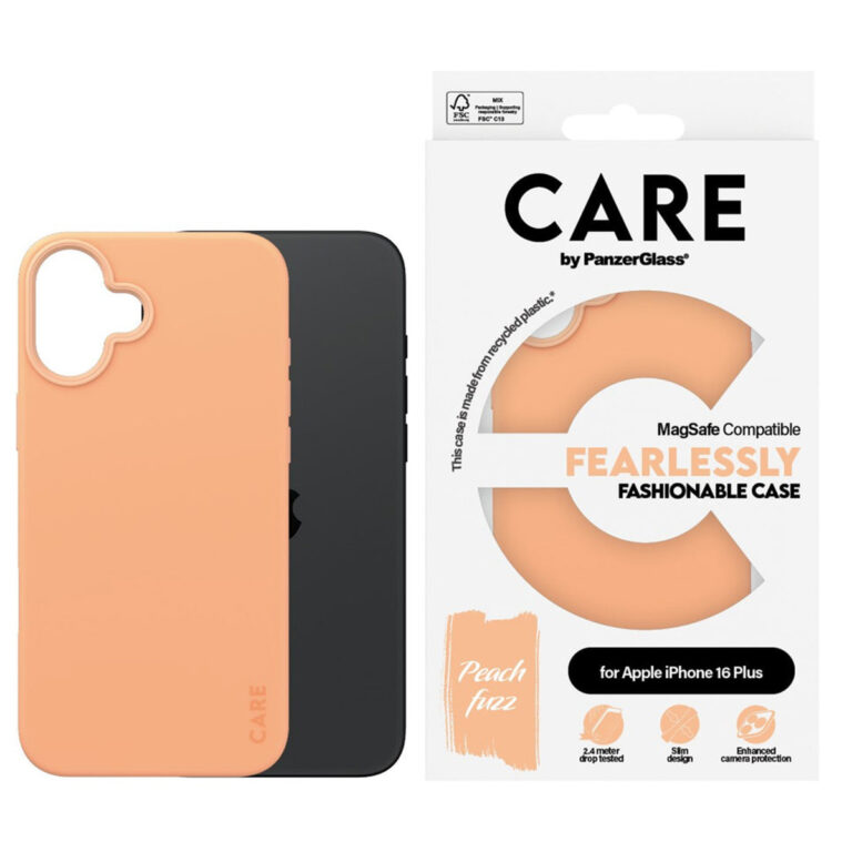 CARE by PanzerGlass Fashion Backcover MagSafe Apple iPhone 16 Plus - Peachy - Afbeelding 4