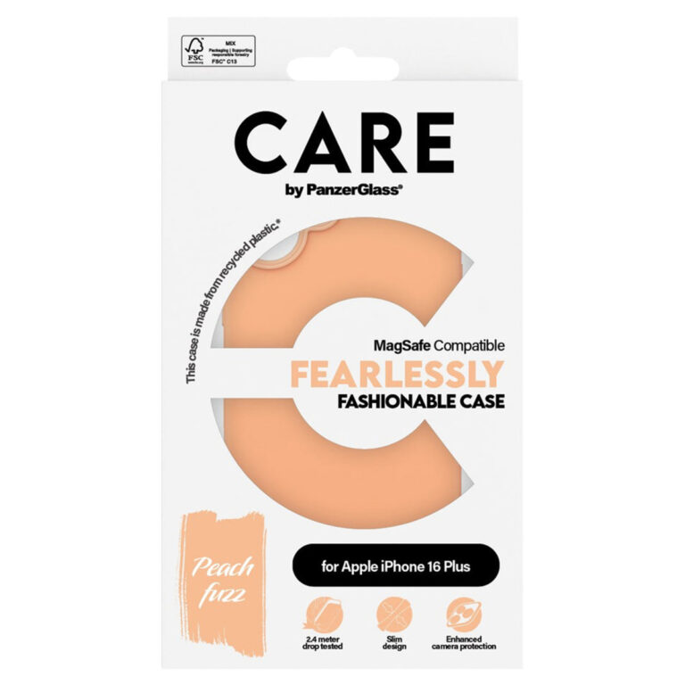 CARE by PanzerGlass Fashion Backcover MagSafe Apple iPhone 16 Plus - Peachy - Afbeelding 2