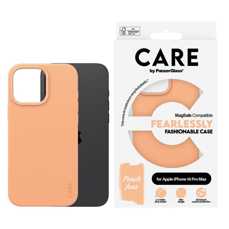 CARE by PanzerGlass Fashion Backcover MagSafe Apple iPhone 16 Pro Max - Peachy - Afbeelding 3