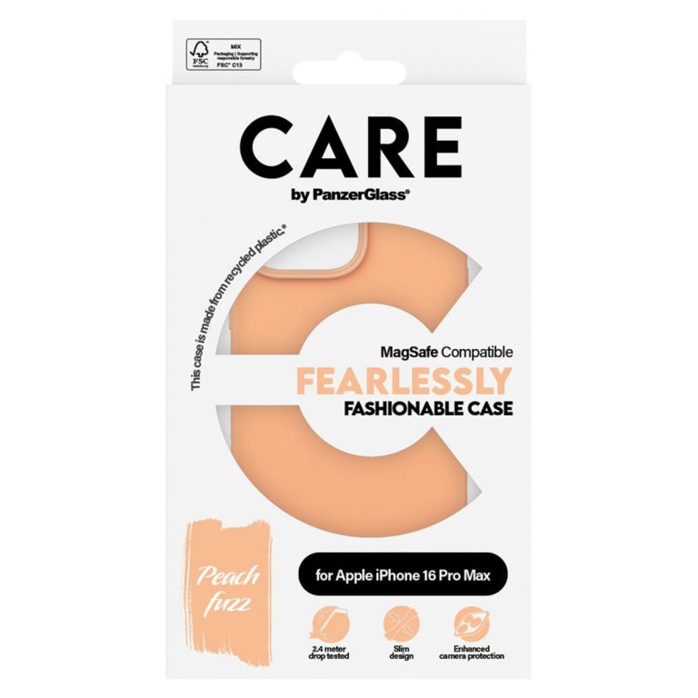CARE by PanzerGlass Fashion Backcover MagSafe Apple iPhone 16 Pro Max - Peachy - Afbeelding 4