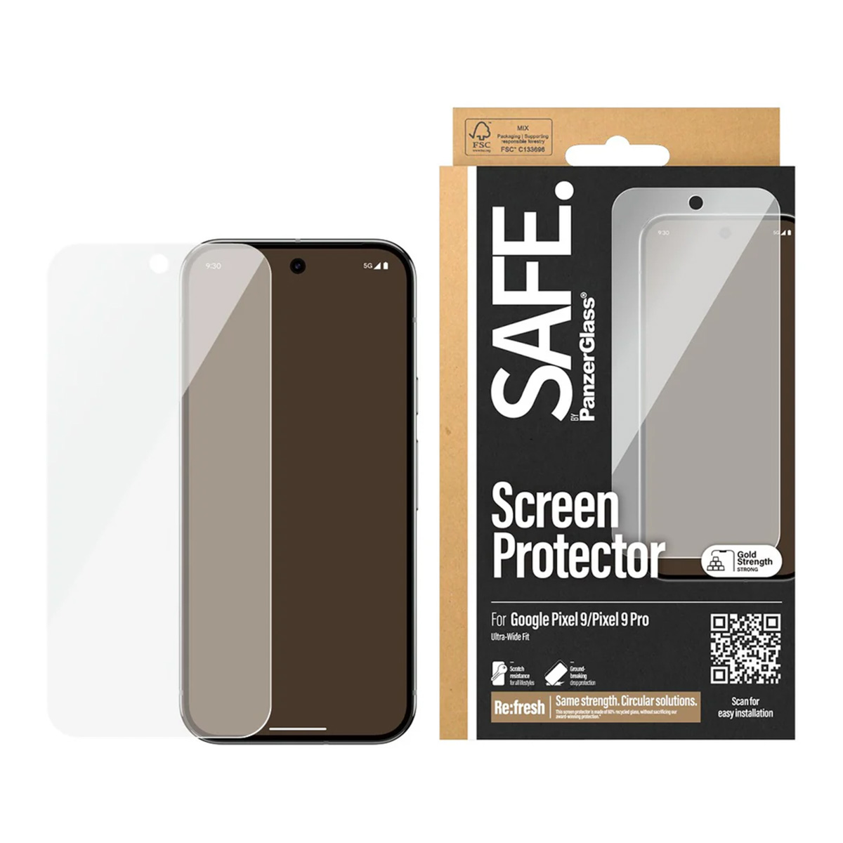 SAFE by PanzerGlass Ultra-Wide Fit Screenprotector Google Pixel 9 / 9 Pro - Afbeelding 4
