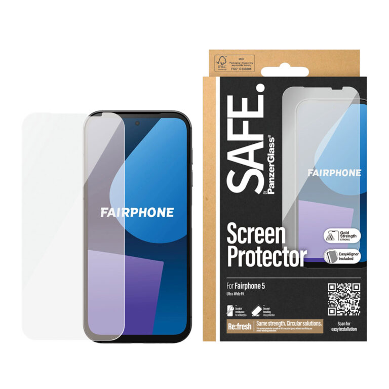 SAFE by PanzerGlass Ultra-Wide Fit Screenprotector Fairphone 5 - Afbeelding 4