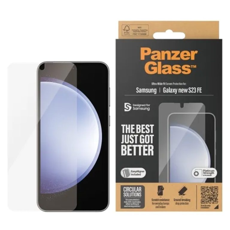 PanzerGlass Ultra-Wide Fit Anti-Bacterial Screenprotector incl. applicator Samsung Galaxy S24 FE - Afbeelding 4