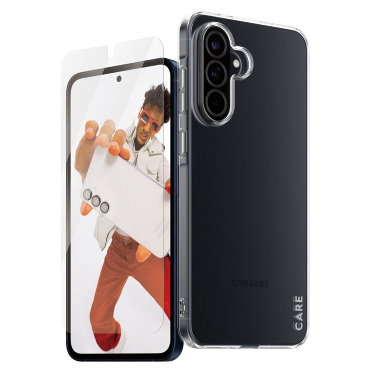 CARE by PanzerGlass Fashion Backcover XR + Ultra-Wide Fit Screenprotector incl. applicator Samsung Galaxy A56 - Transparant - Afbeelding 2