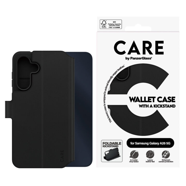 CARE by PanzerGlass Feature Wallet Case w. Kickstand Samsung Galaxy A26 - Zwart - Afbeelding 4