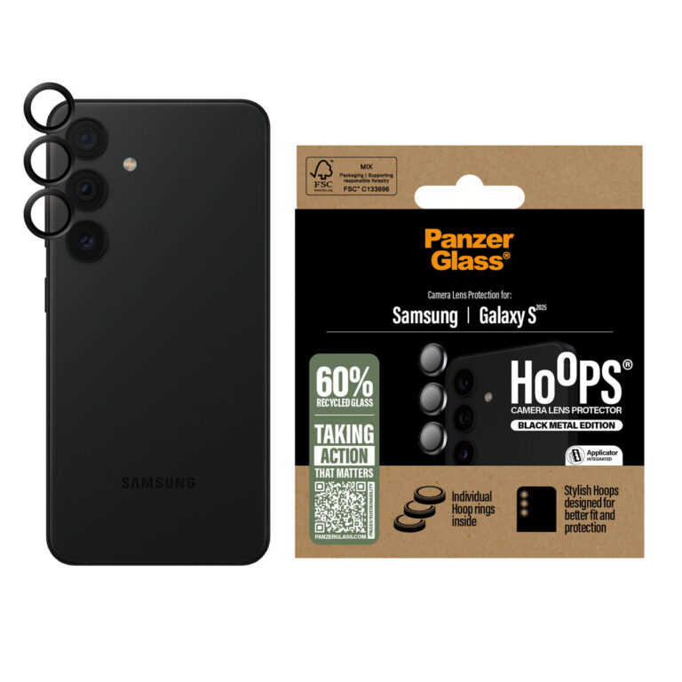 PanzerGlass Camera Protector Hoops Samsung Galaxy S25 - Zwart - Afbeelding 2