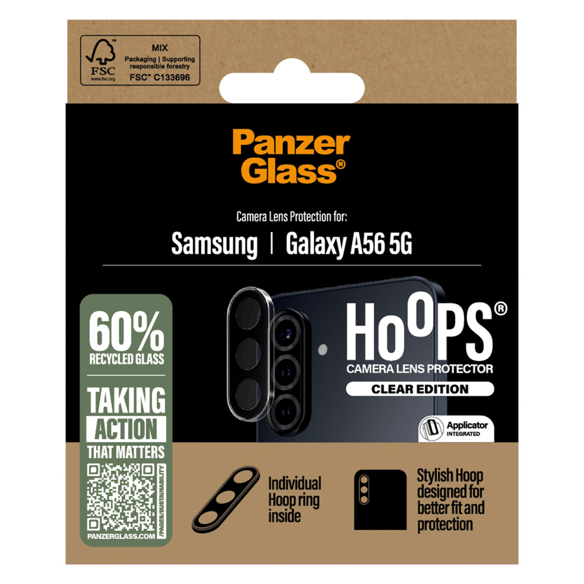 PanzerGlass Camera Protector Hoops Samsung Galaxy A56 – Transparant