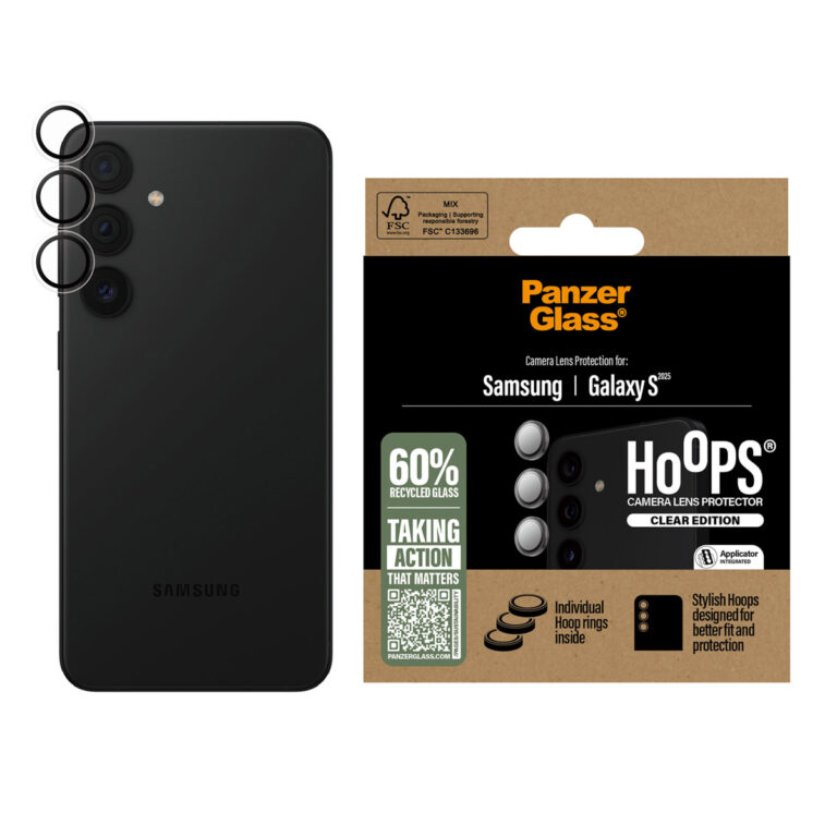 PanzerGlass Camera Protector Hoops Samsung Galaxy S25 - Transparant - Afbeelding 2