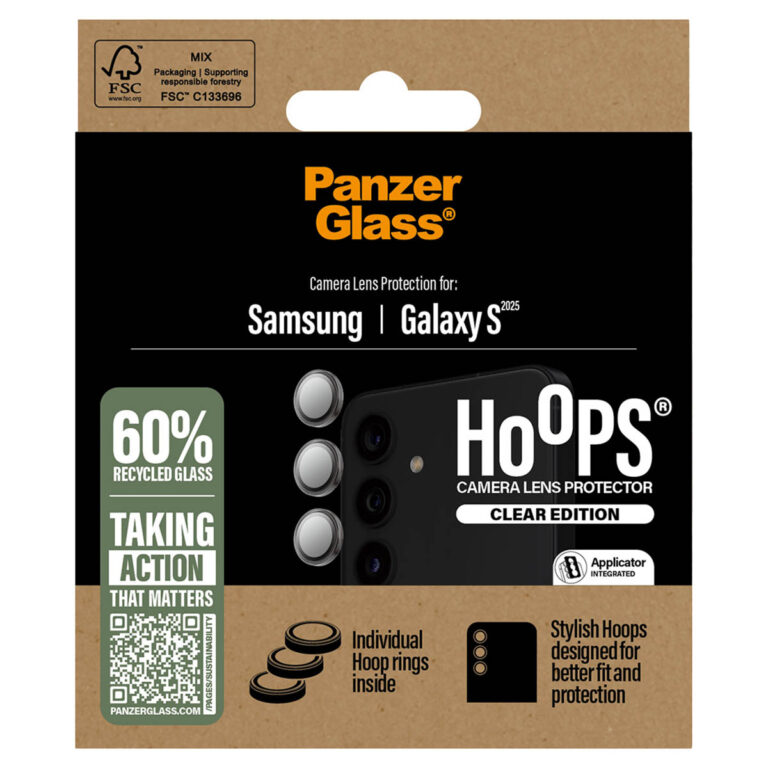 PanzerGlass Camera Protector Hoops Samsung Galaxy S25 - Transparant - Afbeelding 3
