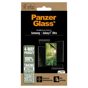 PanzerGlass Matrix Recycled 4-way Privacy Screenprotector Samsung Galaxy S25 Ultra