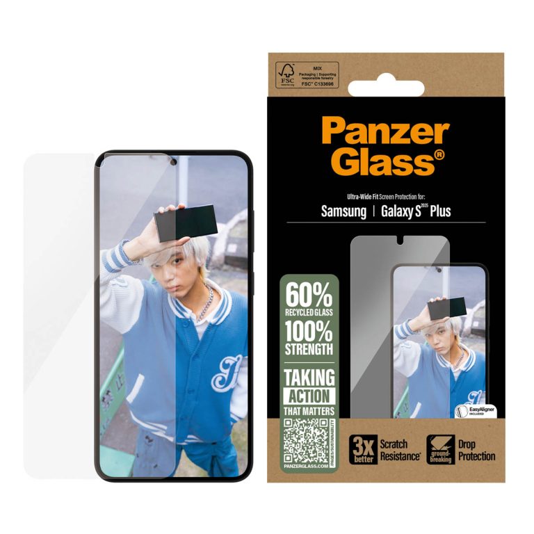 PanzerGlass Ultra-Wide Fit Anti-Bacterial Screenprotector Samsung Galaxy S25 Plus - Afbeelding 2