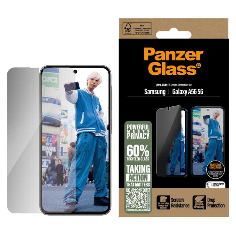 PanzerGlass Privacy Ultra-Wide Fit Anti-Bacterial Screenprotector incl. applicator Samsung Galaxy A56 - Afbeelding 4