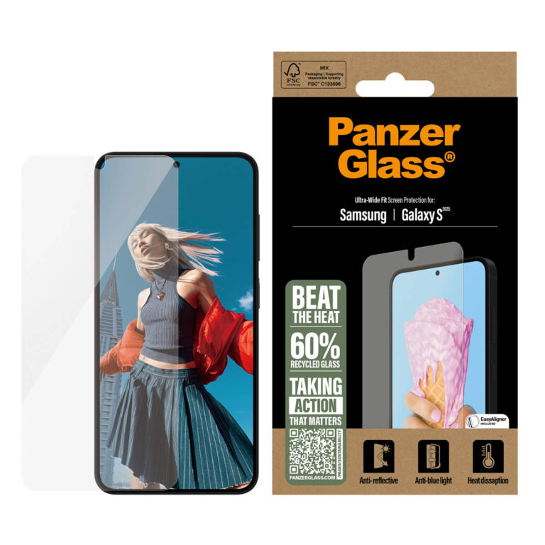PanzerGlass All-in-One Ultra-Wide Fit Anti-Bacterial Screenprotector Samsung Galaxy S25 - Afbeelding 2