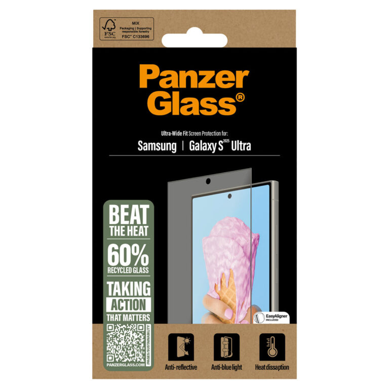 PanzerGlass All-in-One Ultra-Wide Fit Anti-Bacterial Screenprotector Samsung Galaxy S25 Ultra - Afbeelding 3