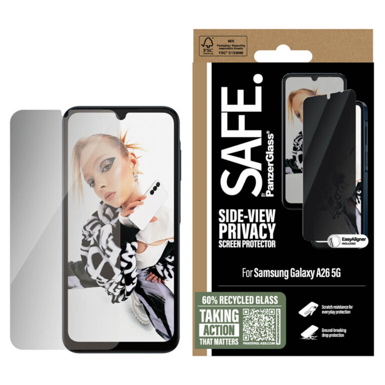 SAFE by PanzerGlass Privacy Screenprotector Ultra Wide Fit met applicator Samsung Galaxy A26 - Afbeelding 4