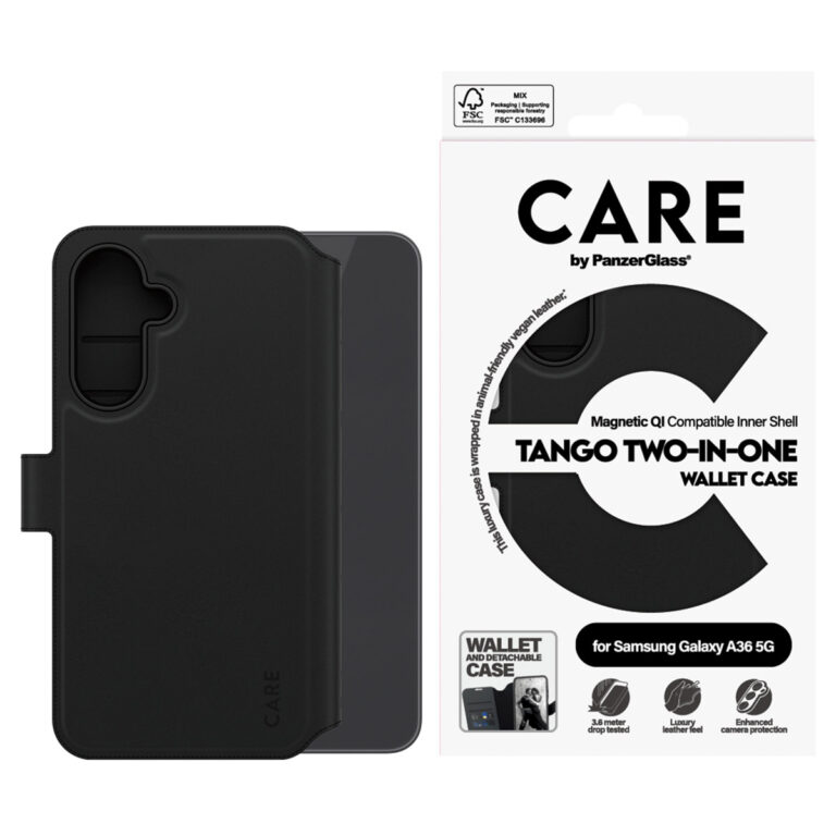 CARE by PanzerGlass Tango 2 in 1 Wallet Case MagSafe Samsung Galaxy A36 - Zwart - Afbeelding 5
