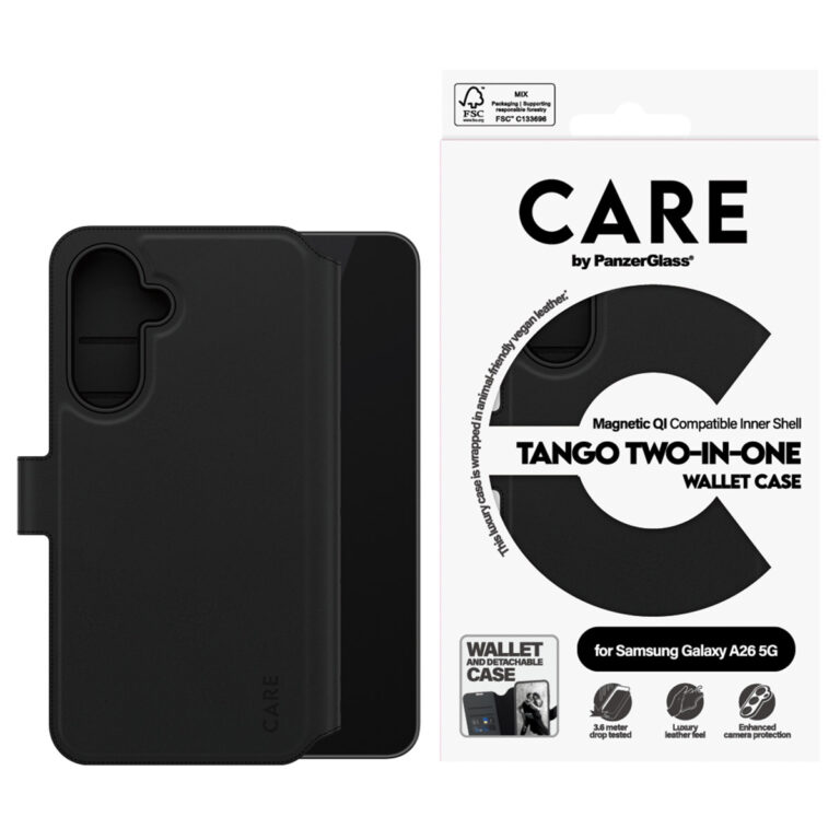 CARE by PanzerGlass Tango 2 in 1 Wallet Case MagSafe Samsung Galaxy A26 - Zwart - Afbeelding 4