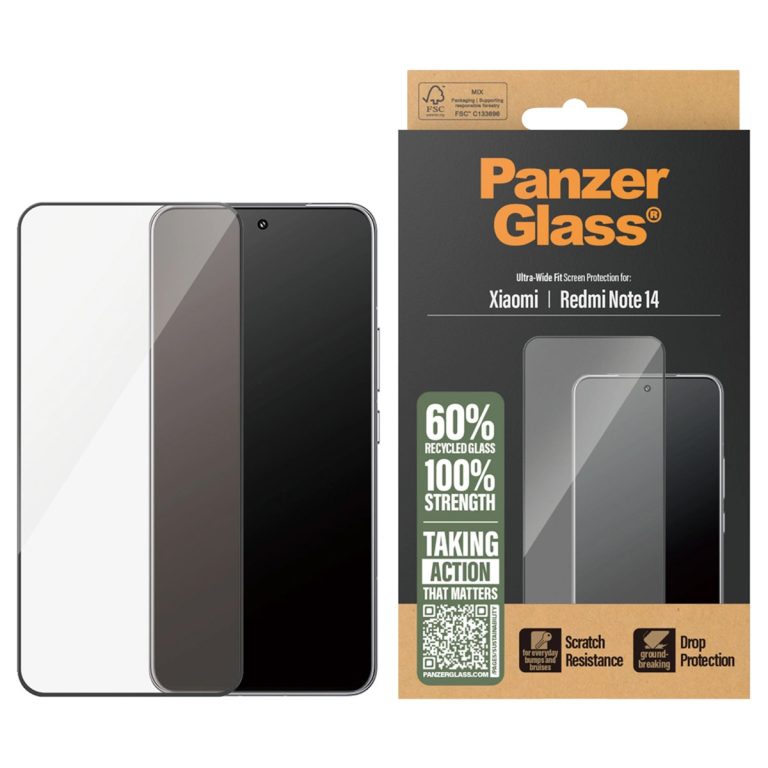 PanzerGlass Ultra-Wide Fit Anti-Bacterial Screenprotector Xiaomi Redmi Note 14 (4G) - Afbeelding 4
