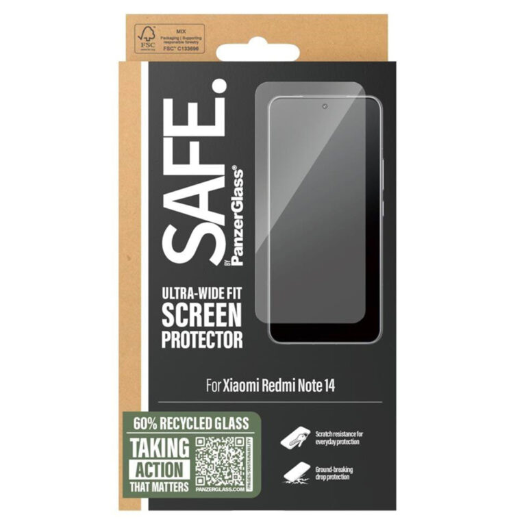 SAFE by PanzerGlass Ultra-Wide Fit Screenprotector incl. applicator Xiaomi Redmi Note 14 (4G) - Afbeelding 2