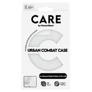CARE by PanzerGlass Urban Combat Case MagSafe Xiaomi Redmi Note 14 Pro 4G / 5G / 14 Plus 5G  - Transparant
