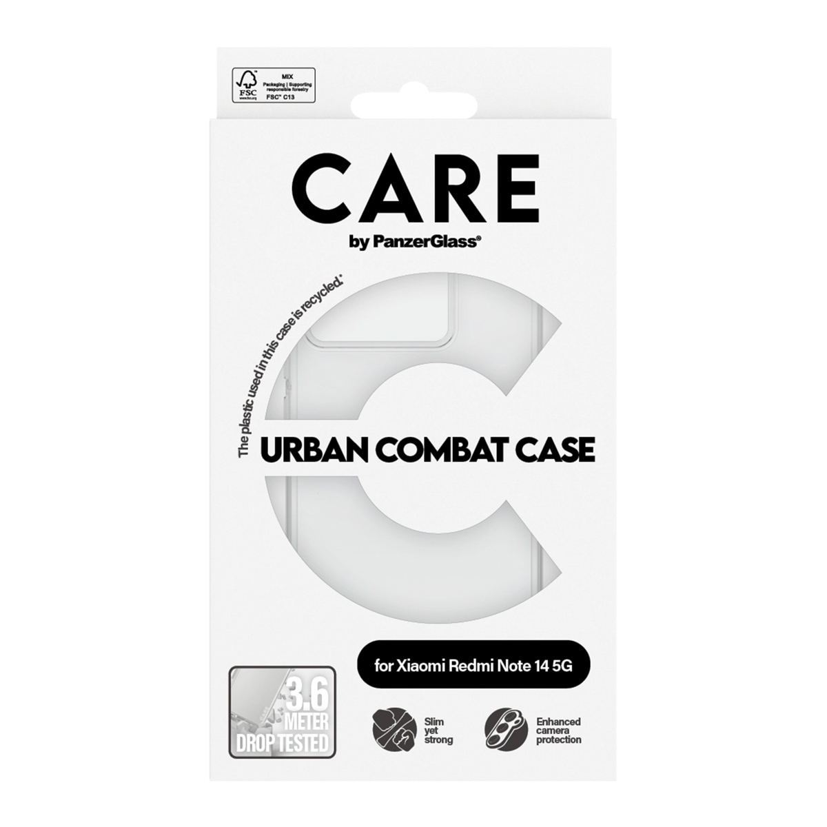 CARE by PanzerGlass Urban Combat Case MagSafe Xiaomi Redmi Note 14 (5G) - Transparant - Afbeelding 3