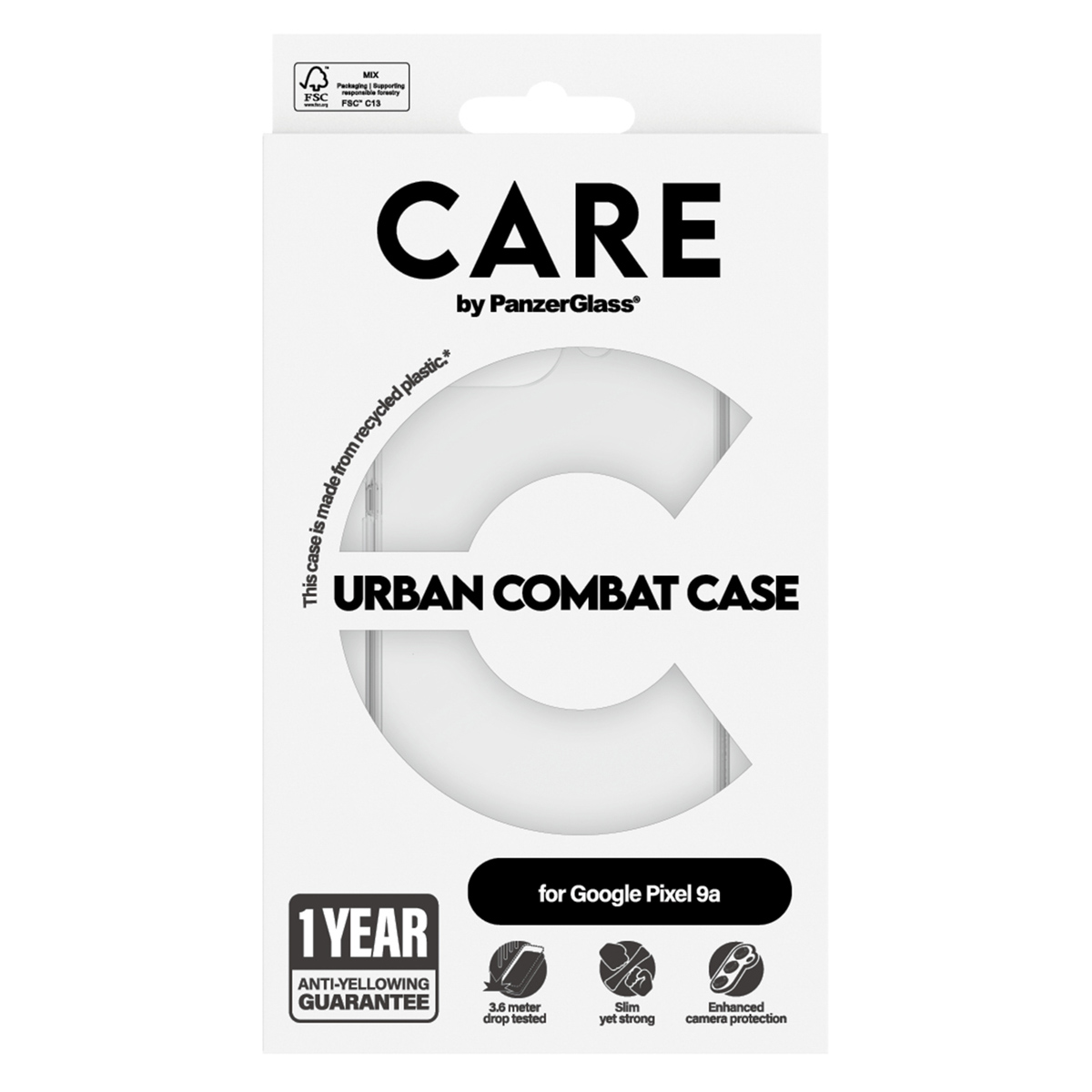 CARE by PanzerGlass Urban Combat Case MagSafe Google Pixel 9A - Transparant - Afbeelding 4