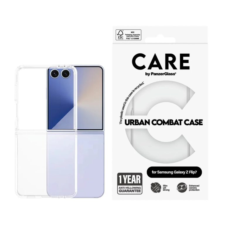 CARE by PanzerGlass Urban Combat Case Samsung Galaxy Z Flip 7 - Transparant - Afbeelding 3