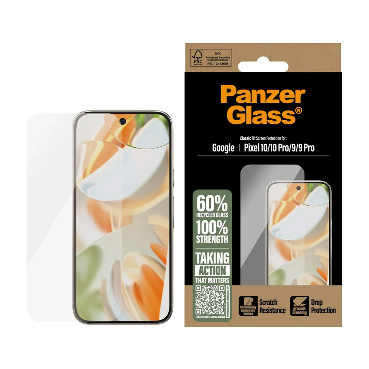 PanzerGlass Anti-Bacterial Screenprotector Google Pixel 10 / 10 Pro - Afbeelding 4
