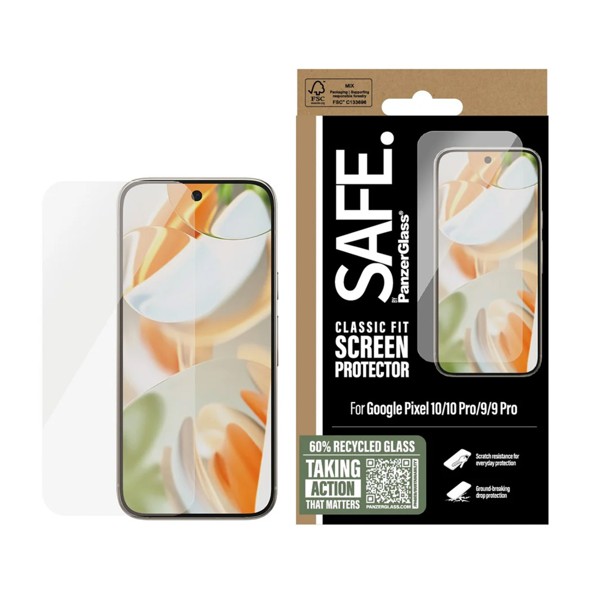 SAFE by PanzerGlass Classic Fit Screenprotector Google Pixel 10 / 10 Pro - Afbeelding 4