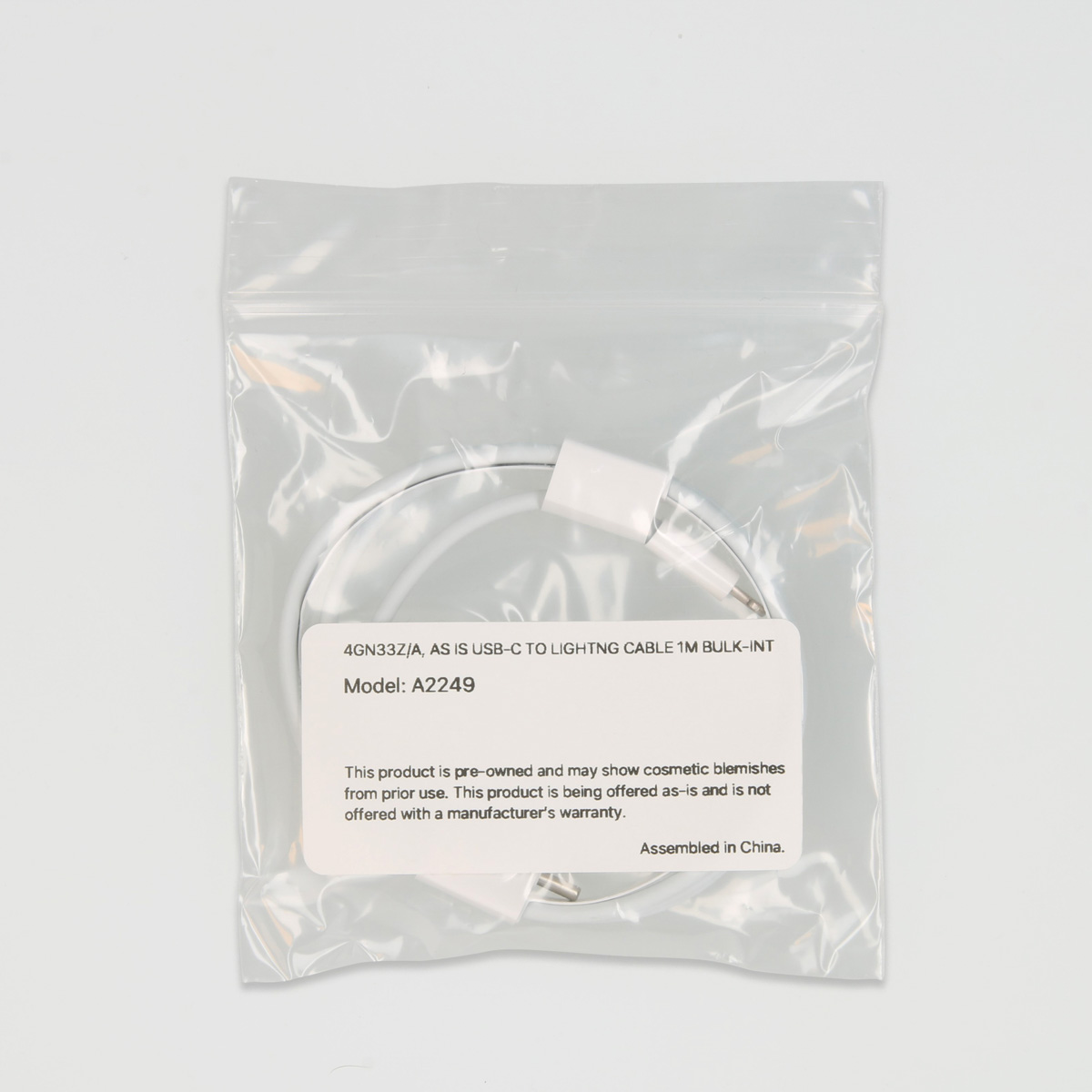 USB-C naar Lightning kabel in fabrieksverpakking - Apple 'pre-owned' - MFI - 1 meter - Afbeelding 6