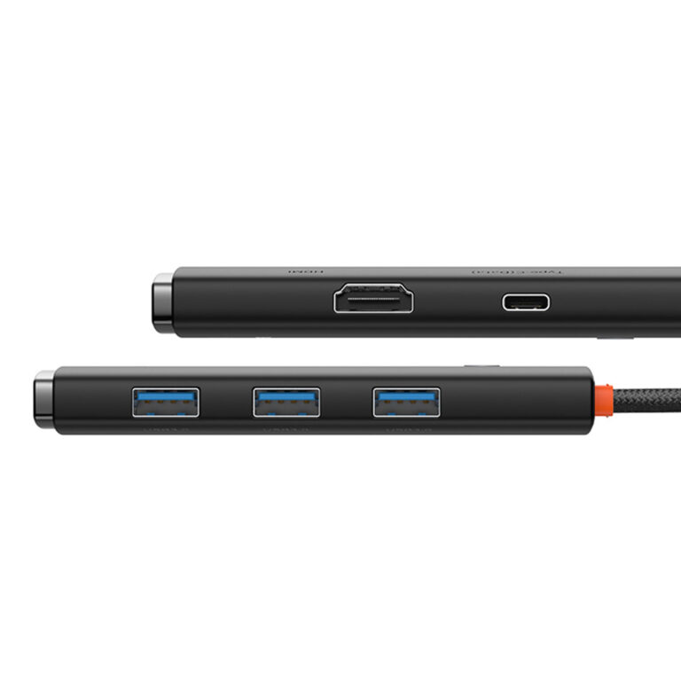 Baseus Lite 5-in-1 USB-C Hub - 4K HD - 100 Watt opladen - Docking station - Zwart - Afbeelding 3