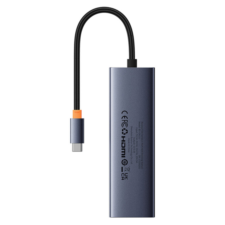 Baseus OS-UltraJoy 6-in-1 USB-C Hub - 4K 60Hz - 100 Watt opladen - Docking station - Space Grey - Afbeelding 7