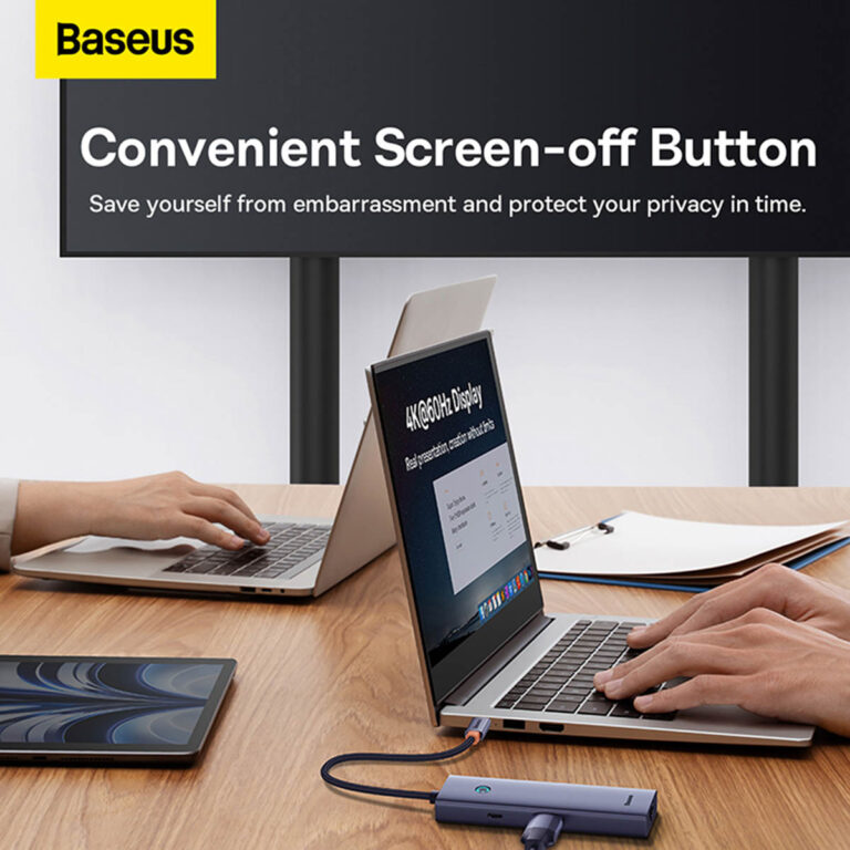 Baseus OS-UltraJoy 6-in-1 USB-C Hub - 4K 60Hz - 100 Watt opladen - Docking station - Space Grey - Afbeelding 8