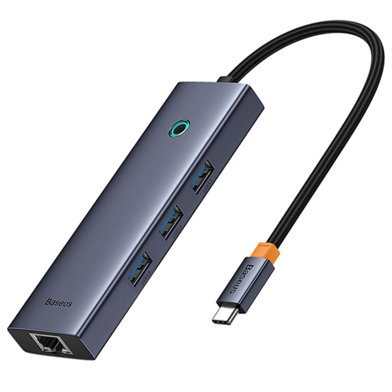 Baseus OS-UltraJoy 6-in-1 USB-C Hub - 4K 60Hz - 100 Watt opladen - Docking station - Space Grey - Afbeelding 5