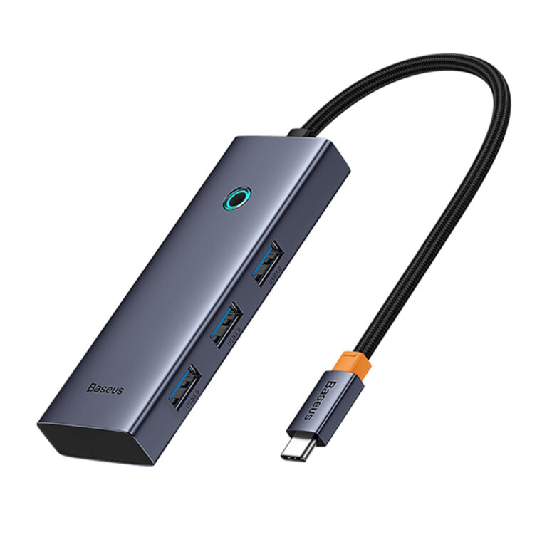 Baseus UltraJoy 5-in-1 USB-C Hub - 4K 30Hz - 100 Watt opladen - Docking station - Space Grey - Afbeelding 5