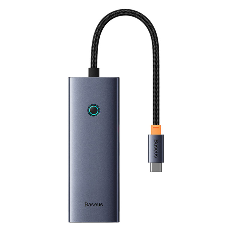 Baseus UltraJoy 5-in-1 USB-C Hub - 4K 30Hz - 100 Watt opladen - Docking station - Space Grey - Afbeelding 2