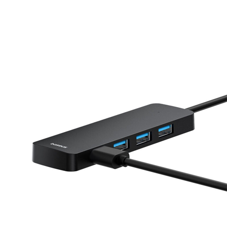 Baseus UltraJoy Lite 4-in-1 USB-A Hub - 100 cm - Docking station - Cluster Black - Afbeelding 9