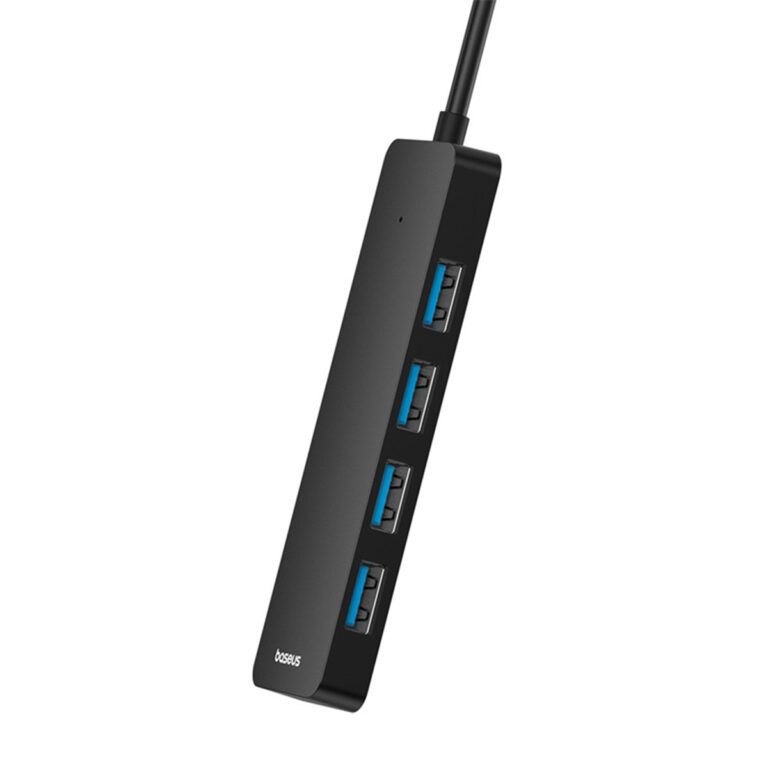 Baseus UltraJoy Lite 4-in-1 USB-A Hub - 100 cm - Docking station - Cluster Black - Afbeelding 6
