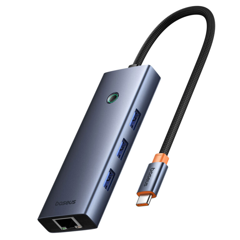Baseus UltraJoy 5-in-1 USB-C Hub - 100 Watt opladen - 1000Mbps - Docking station - Space Grey - Afbeelding 5