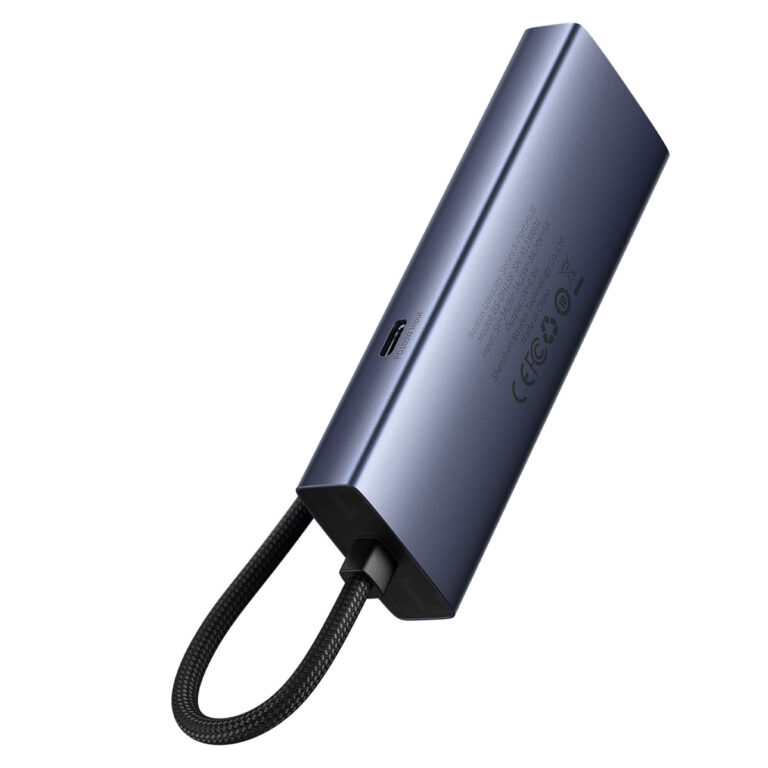 Baseus UltraJoy 5-in-1 USB-C Hub - 100 Watt opladen - 1000Mbps - Docking station - Space Grey - Afbeelding 3